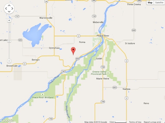 Location Map Wineglass Ranch Alberta