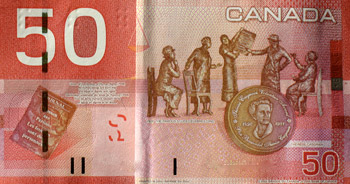 2004 $50 Canadian Bill Commemorating 'The Famous 5'