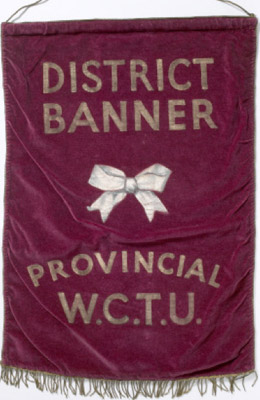 Provincial W.C.T.U. District Banner 'Women's Christian Temperance Union'